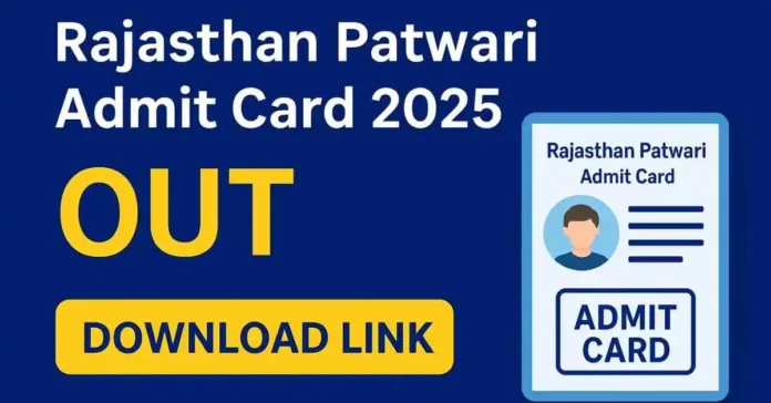 Rajasthan Patwari Admit Card